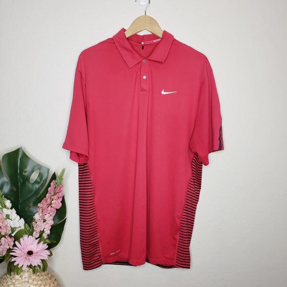 Nike Other - Nike Tiger Woods Engineered Stripe Golf Polo